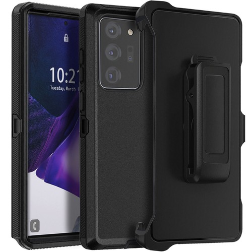 Custodia nera per Samsung Galaxy Note20/Ultra ibrida resistente clip da cintura - Foto 15 di 16