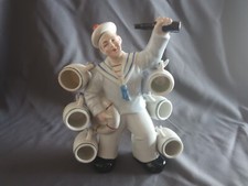 Matrose, Seemann, Porzellan Figur, Likör Flasche