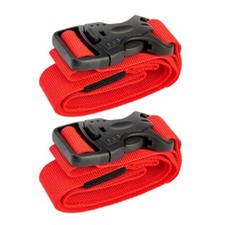 2Pcs Outdoor Nylons Buckle Strap Luggages Cable Tie Adjustable Webbings Strap
