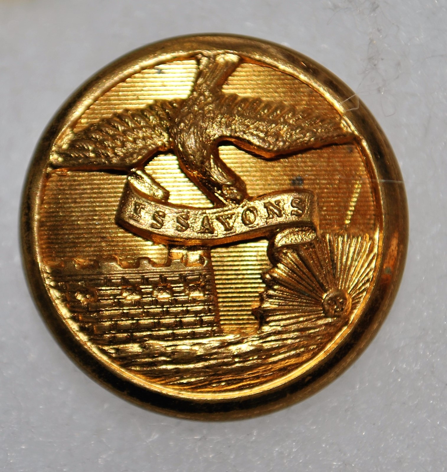 1912 Gilt Coat Button - U.S. Army Engineer Officer 
