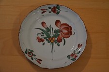 Alter Teller aus Keramik, um 1750
