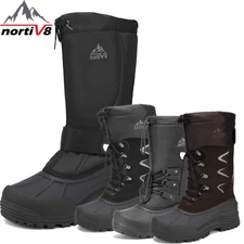 NORTIV 8 Men's Snow Boots Water-proof Insulated Fur Liner Winter Hiking Work US