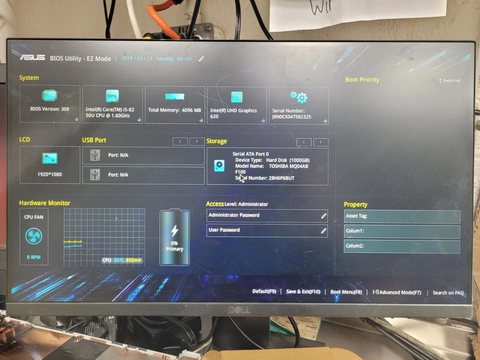 Portátil Asus VivoBook F510U con i5-8250U, 4 GB RAM 1 TB HDD para piezas/reparación #0238 Foto 2 de 4