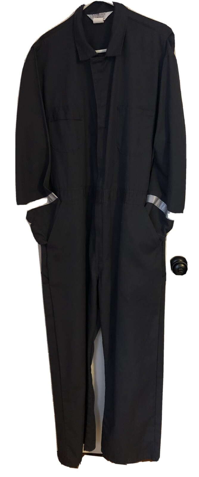 Mens Work Jumpsuit Size Xl One Piece Zip Up Coverall Gem