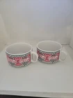 Two 1995 Vintage Coca- Cola Checkered Soup Mugs