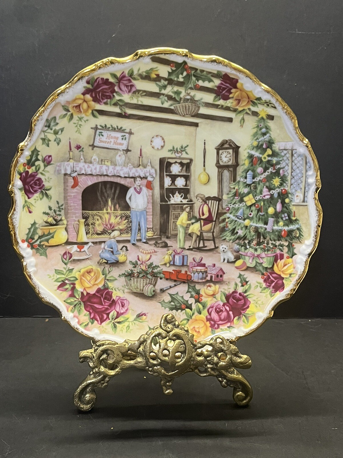 6x Royal Albert Old Country Roses Christmas Plates eBay