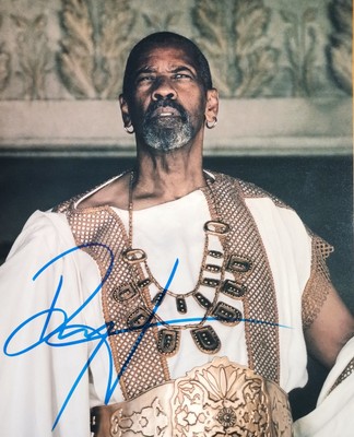 Denzel Washington, Orginal Autogramm 25x20, Gladiator II