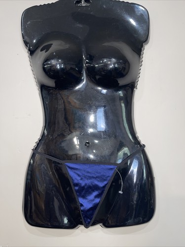 Pei Lei Navy Blue Black Sheer Sexy Babydoll Camisole Thong Panty Set Size Medium - Picture 2 of 5