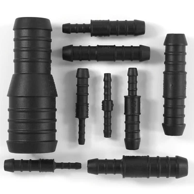 Hose Pipe Connector STRAIGHT REDUCING fitting plastic barbed Fuel Water Vacuum