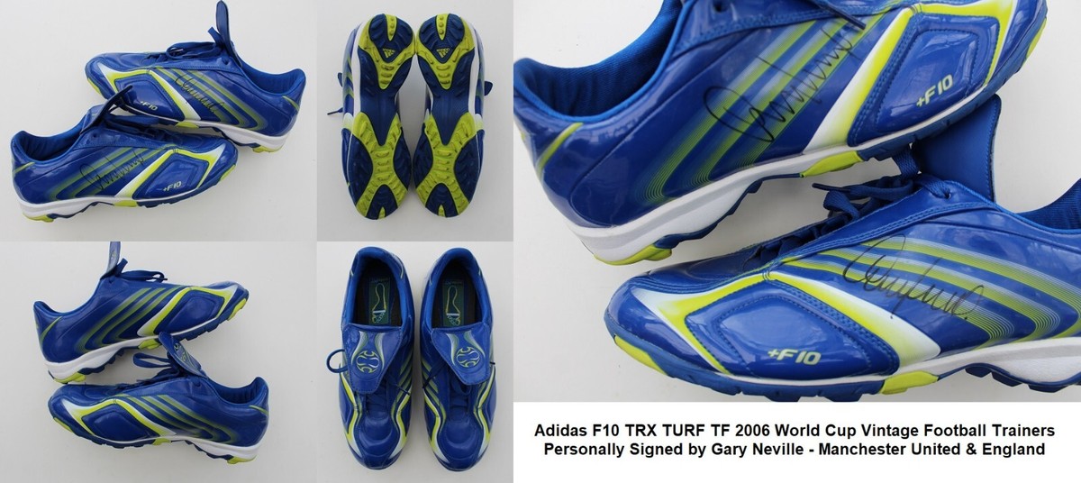 Adidas F10 TRX TURF Football Trainers Signed by Gary Neville