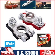 2Pcs Car Battery Terminal Clamp Connectors Positive Negative Release Disconnect