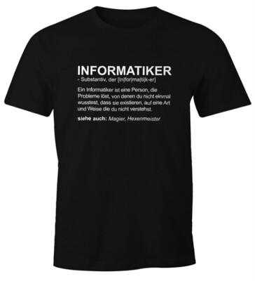 Herren T-Shirt Informatiker Definition Fun-Shirt Moonworks 