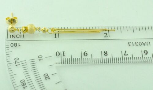 Sexy Pendientes Colgantes de Oro Amarillo de 18 K con Corte de Diamantes 3,00 gramos - Imagen 5 de 7