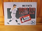 Vintage Babe Ruth Home Run Candy Bar Metal Tin Sign 16x12 Yankees