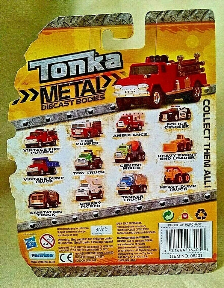 TONKA VINTAGE FIRE PUMPER METAL DIECAST BODIES ITEM NO 06401 NEW 2012 SEALED. - Image 2 of 4