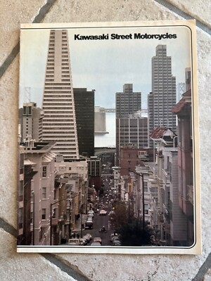 Vintage Kawasaki Full Line Street Motorcycle Poster Brochure 1978 KZ200 750 650