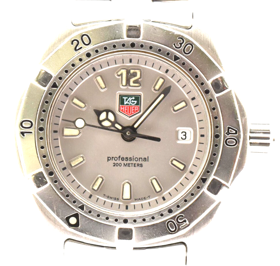▶️ [Exc+5] TAG Heuer WK1312 Professional 2000 Silver Dial  display picture 2