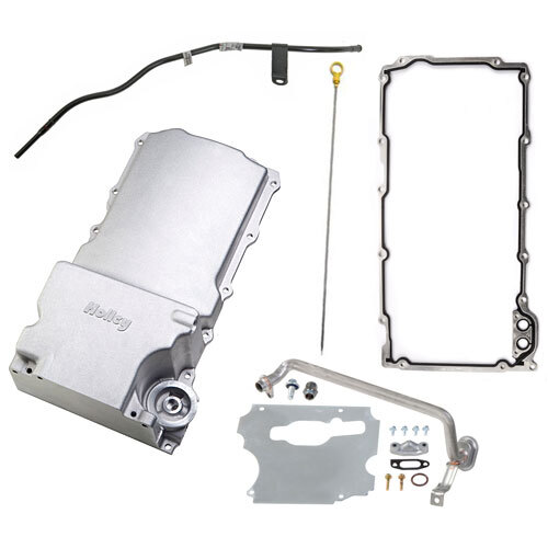 Holley 3021K1 LS Engine Retrofit Oil Pan Kit Cast Finish Includes Oil