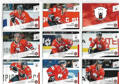 2014/15 - 13 verschiedene Player Cards - Eisbären Berlin - CHL Champions League