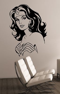 Wonder Woman Wall Sticker Vinyl Decal Superhero Art Home Girls Room Decor wmv4