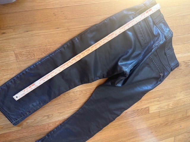 1940s vintage talon leather 裾ZIP pants Langlitz Vintage Leather Pants Western Talon Zip Side Zip size 36