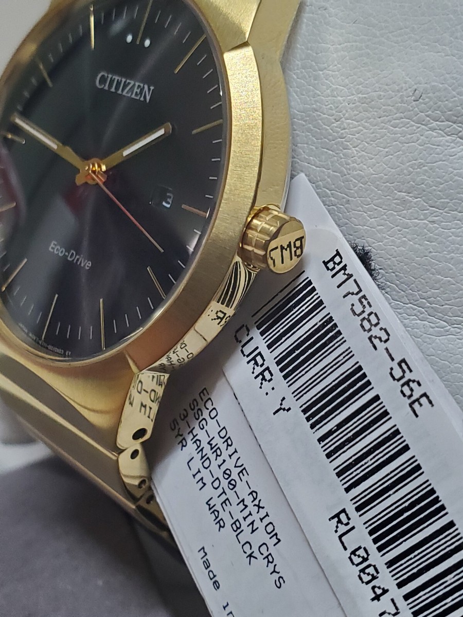 Citizen Eco-Drive Men's Axiom Calendar Gold Date 40MM Watch Citizen Eco-Drive Men's Axiom Calendar Gold Date 40MM Watch