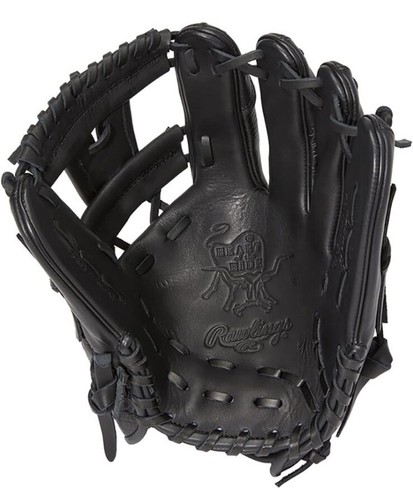 Rawlings Baseball Grab Gloves HOH BLACK LABEL Infield 11.25 GR3HBLN62 Black RARE - Picture 2 of 2