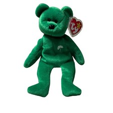 TY Beanie Baby- Erin the Shamrock Bear 1997 Green Gift