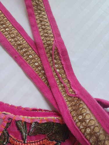 Tribe Azure Boho Patchwork Schulter Handtasche Quasten Stickerei Perlen Hippie Fehler - Bild 7 von 9