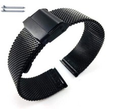 Stainless Steel Polished Bracelet Replacement Watch Band Butterfly Clasp 5026