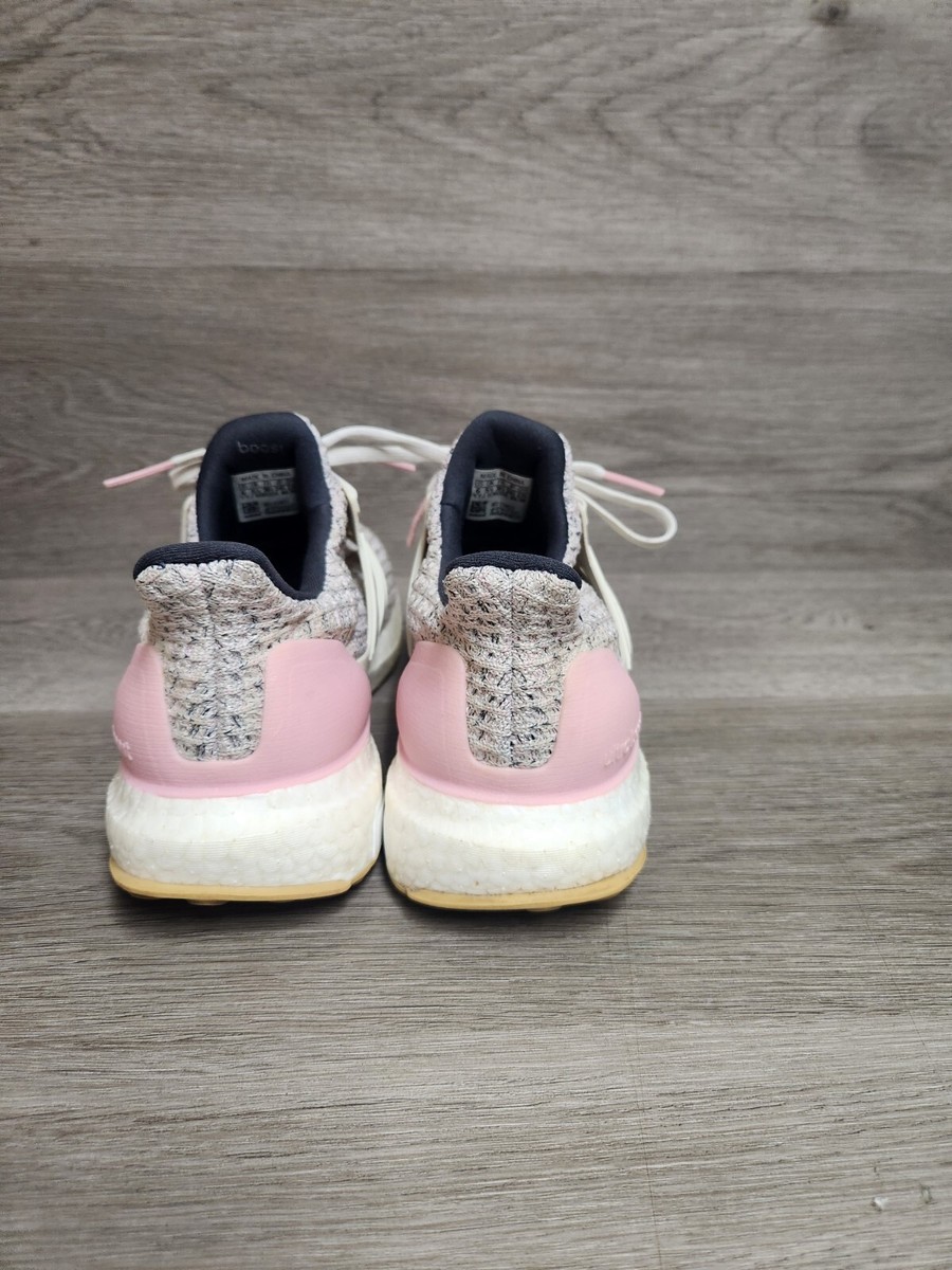Adidas Ultra Boost J Cream Grey Pink YYJ606004 Running Shoes Adidas Ultra Boost J Cream Grey Pink YYJ606004 Running Shoes