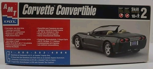 AMT 1998 GM Chevrolet Corvette Convertible 1:25 Model Kit Black L 2 Assembly Req - Picture 4 of 10