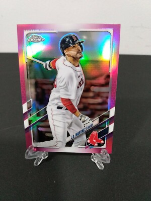 2021 Topps Chrome Pink Refractor #95 JD Martinez Free Shipping Pack Fresh!