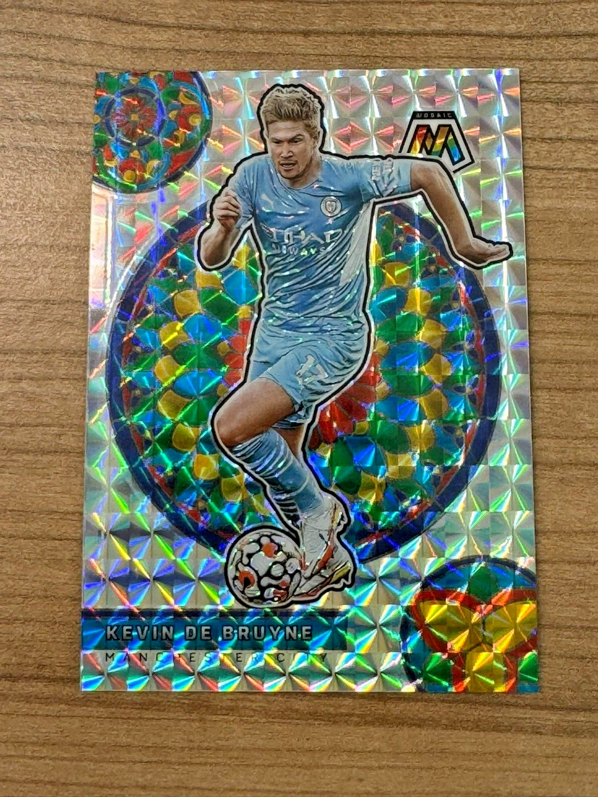 2021-22 Panini Mosaic EPL KEVIN DE BRUYNE Stained Glass SSP MANCHESTER CITY