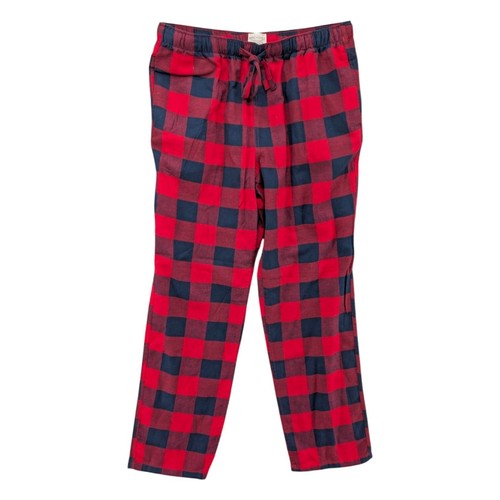 J.CREW Mercantile Pyjamahose Herren rot marine Buffalo kariert Flanell Größe L