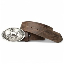 FRONHOFER Trachtengürtel mit Hirsch-Schnalle...