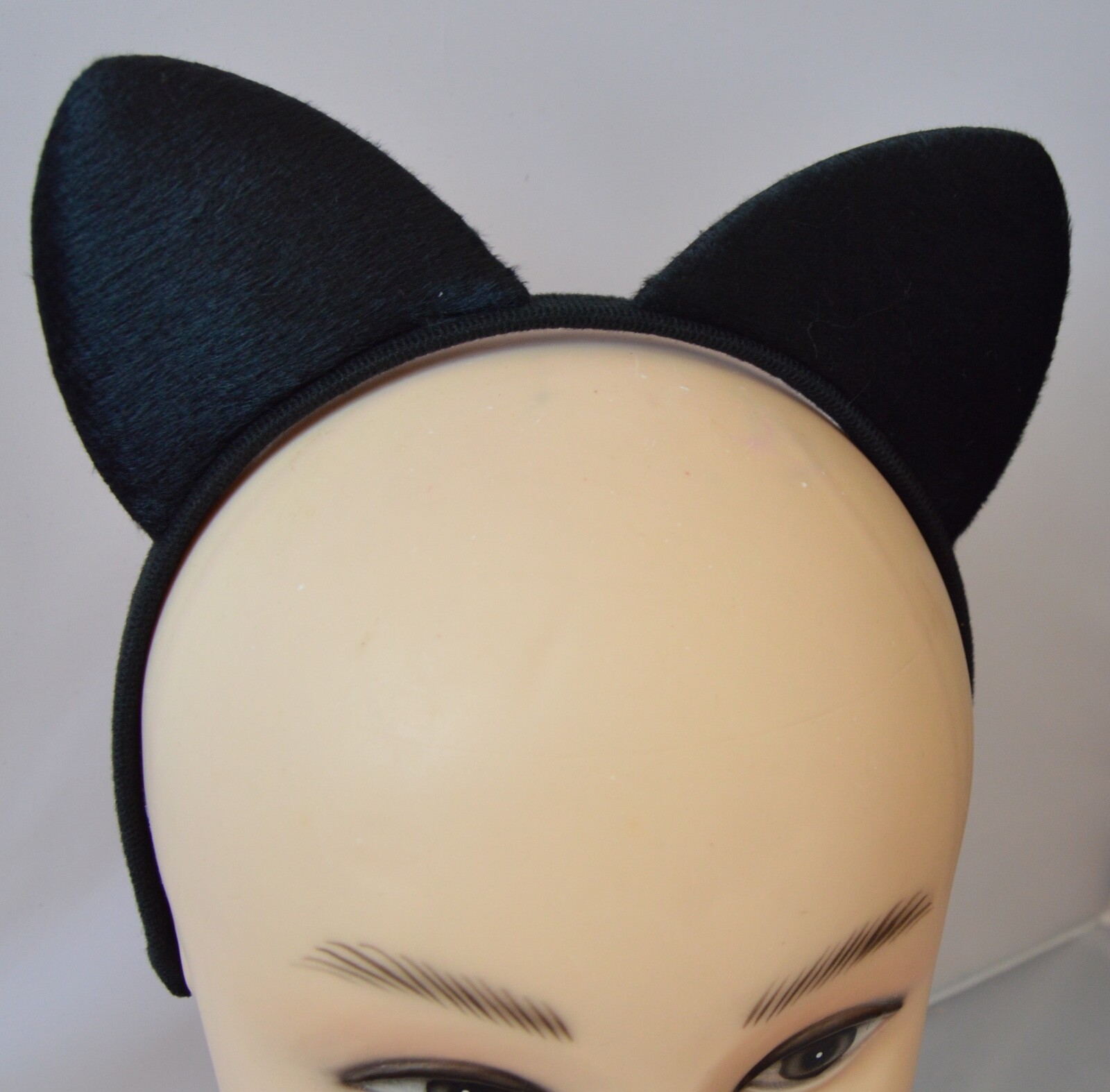 NEW  Black Furry Cat Ears Aliceband Party Hen Do Fancy Dress Costume World Book