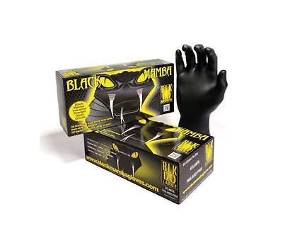 BLACK MAMBA GLOVES BLK-120B NITRILE DISPOSABLE GLOVES POWER L