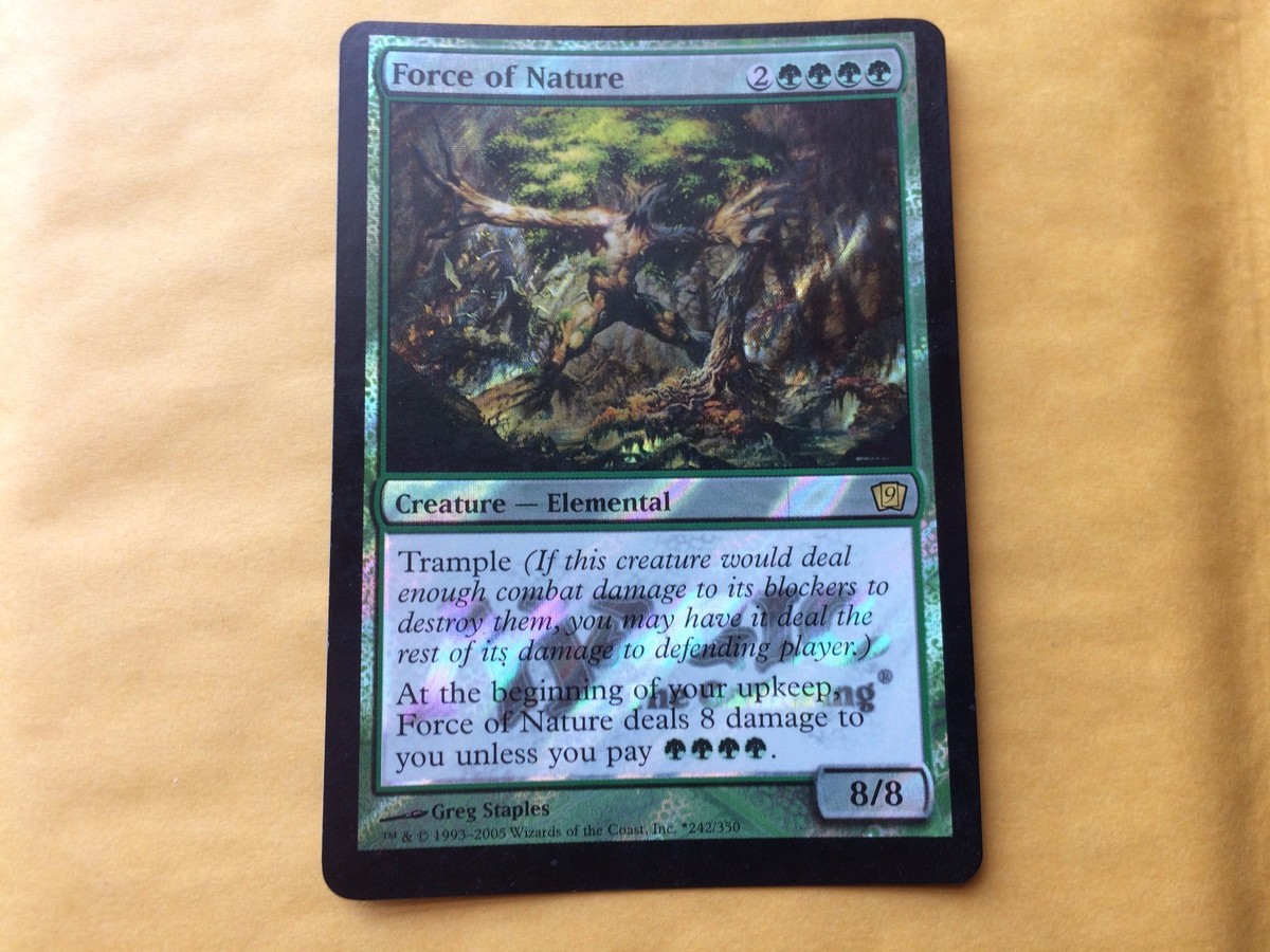 Misprint Foil Force of Nature PRERELEASE Miscut MTG Magic
