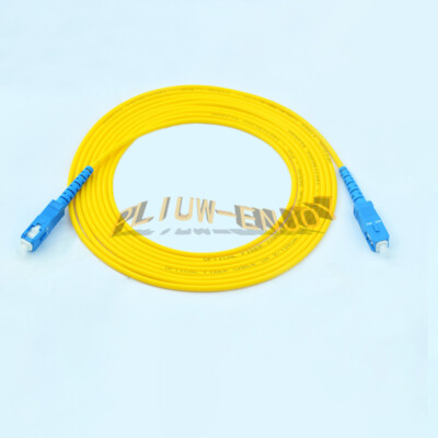 2Pcs 10M SC UPC to SC UPC Simplex 3.0mm PVC Single Mode Fiber Patch Cable Jumper