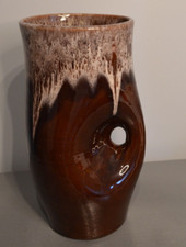 Large Accolay Ceramic Vase with Signed Handle