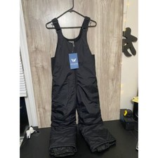 White Sierra Youth Toboggan Insulated Bib, Black, Youth Medium