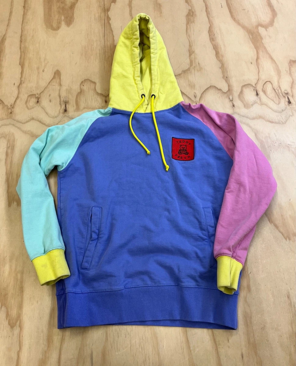 Teddy Fresh Multicolor Color Block Small Hoodie Streetwear Hip Hop  Sweatshirt