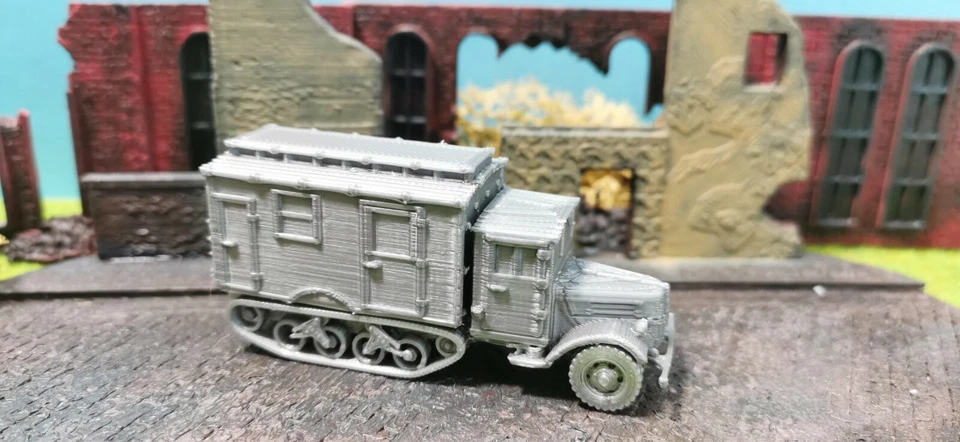 Mulo Semicingolati Kit (Prima Versione) Ambulanza Wehrmacht 1/87 1/72 - Immagine 3 di 4