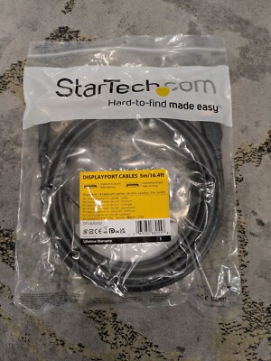 Startech Displayport Cable - 5 m./16.4 ft. - 2x Male Latching - 8K UHD - New