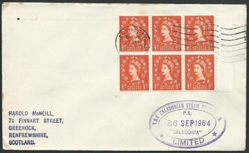 GB SCOTLAND 1964 cover Clyde Steamer cachet P.S. CALEDONIA.................48233 - Picture 1 of 1