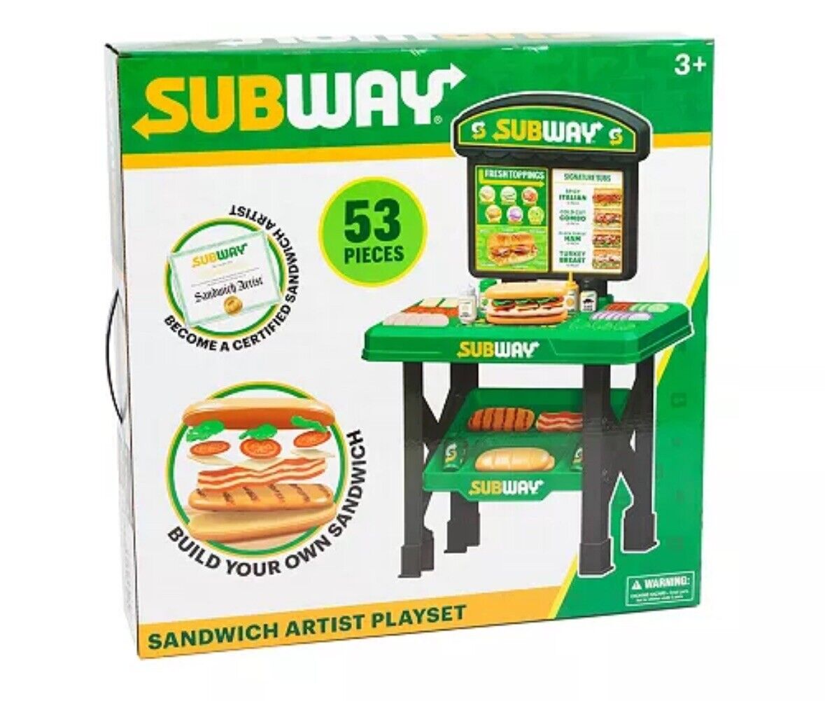 Subway Pretend Play Food Sandwich Maker Playset-53 Pretend Money New Kitchen item image