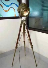 Faloor Light Nautical Spotlight LARGE Tripod Vintage Theater Stage Industrial
