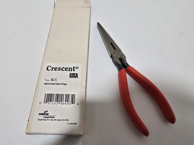 #ad NOS VINTAGE CRESCENT USA 7quot; LONG FLAT NOSE PLIERS 650 7C 650 7 $13.95