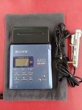 AS-IS Sony MZ-R55 Blue Portable MD Walkman Recorder Playback Record Tested